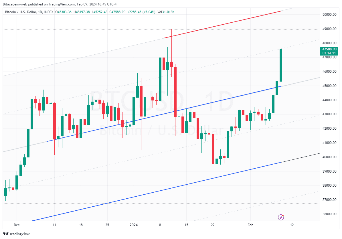 Bitcoin días rentables