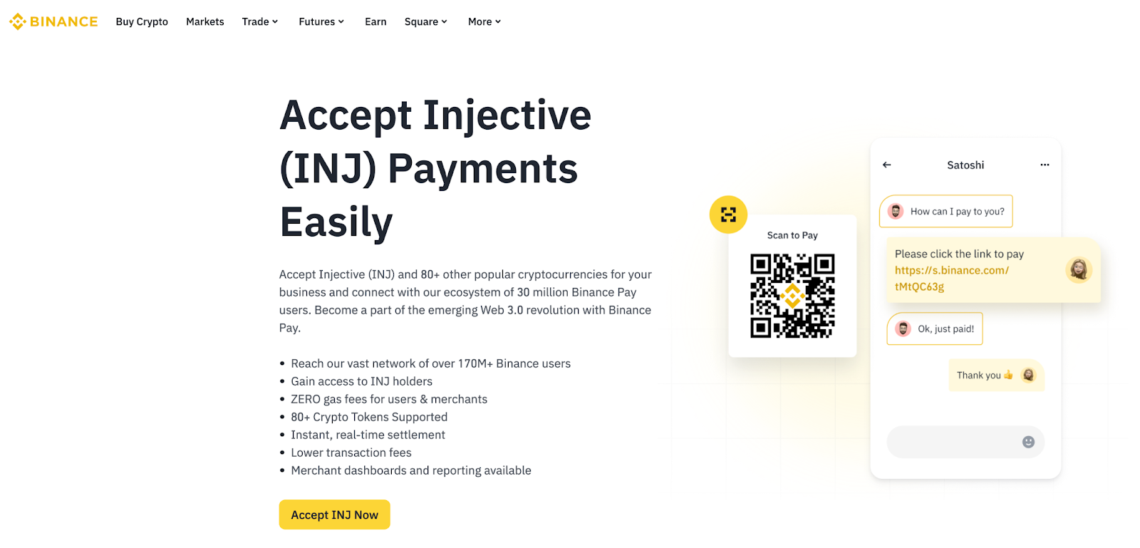 Injective inj binance pay