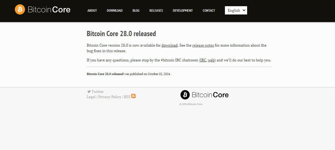 Bitcoin core 28.0